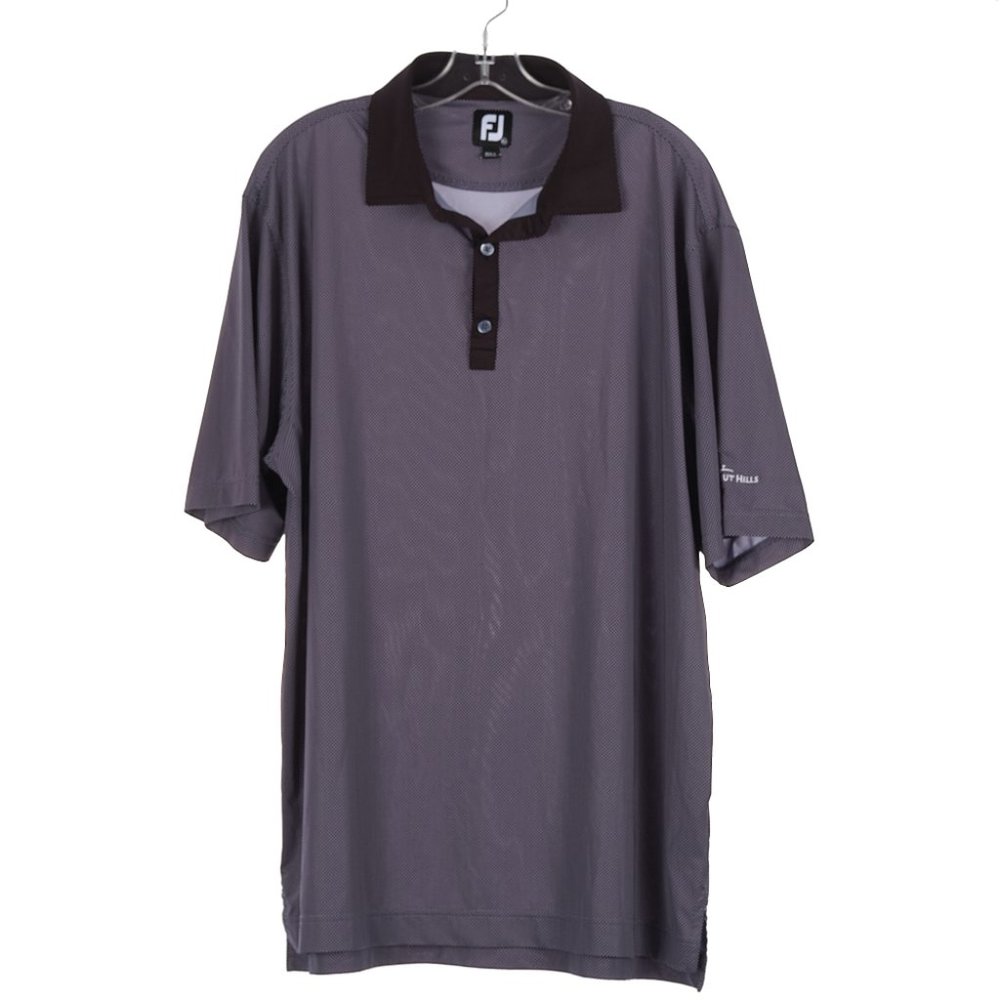 FootJoy Blue & Black Checkered Golf Polo XL